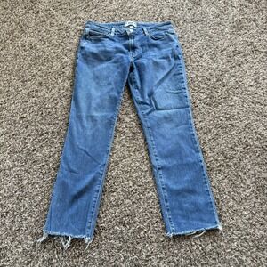 PAIGE Women's Straight Leg Jeans in Blue